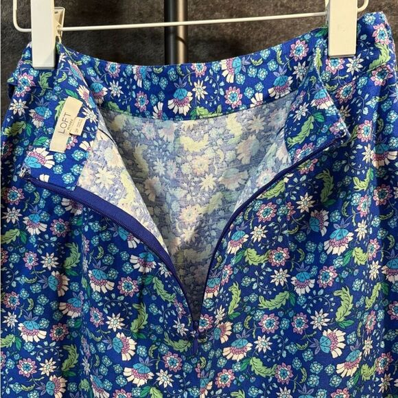 Loft 2 Petite Floral Ruffle Wrap Skirt - Picture 4 of 8